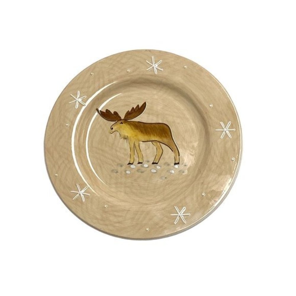 Home‎ Northwoods Collection Salad Plate 6055021 Moose  8" Snowflake